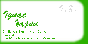 ignac hajdu business card
